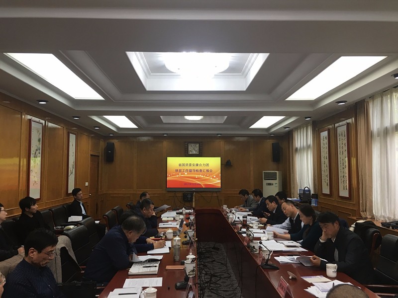 陕西必赢网络游戏平台集团参加省国资委安康合力团扶贫工作督导检查汇报会