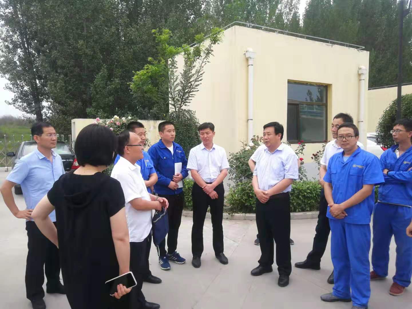 韩城市委常委、副市长张新庄到水环境公司韩城市金城区污水处理厂调研 韩城市委常委、副市长张新庄到水环境公司韩城市金城区污水处理厂调研