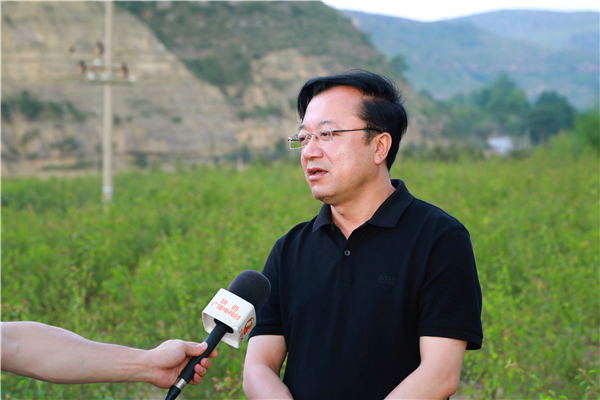 中省媒体采访团到陕西必赢网络游戏平台集团陕北片区重点项目集中采访