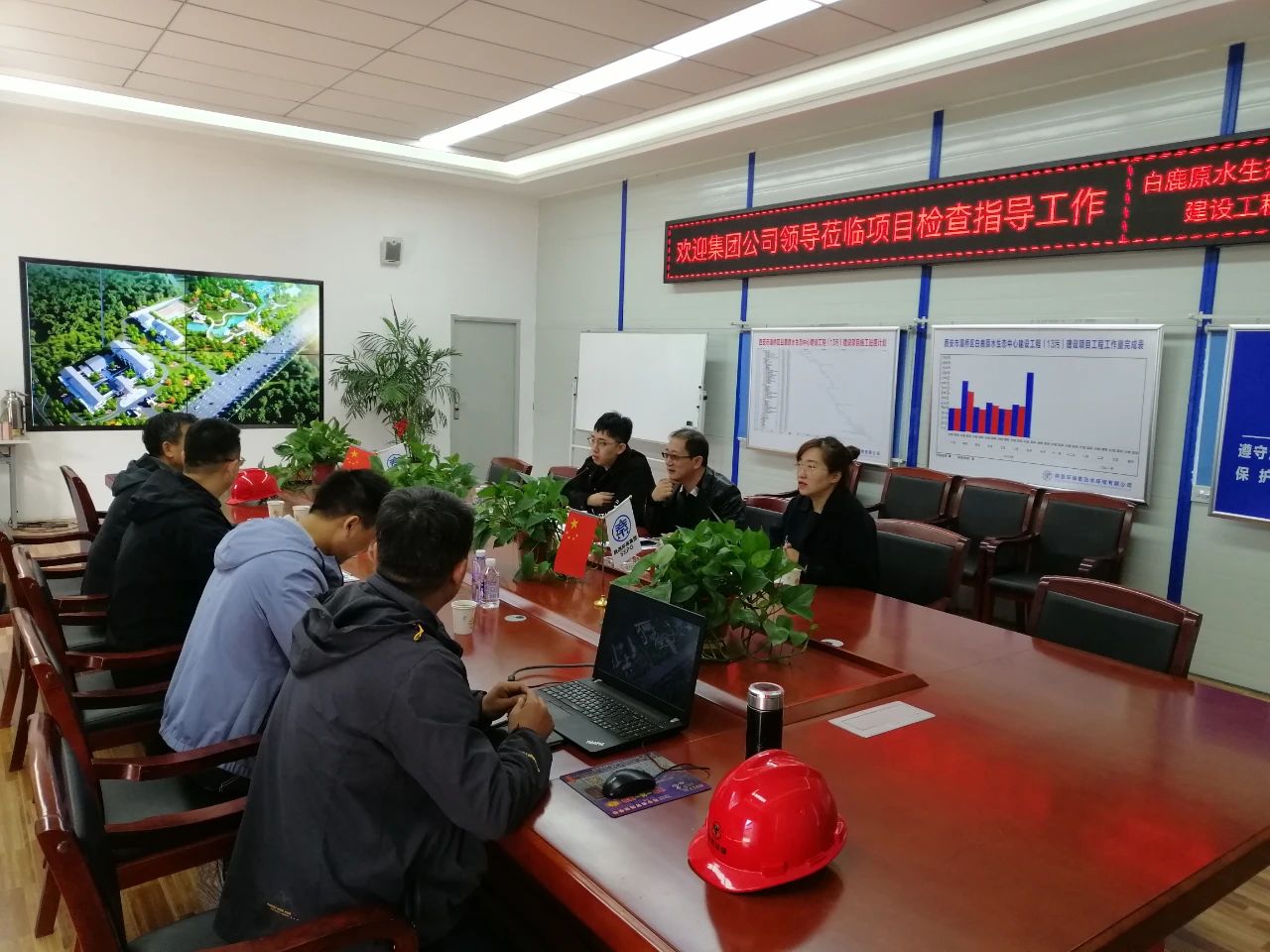 集团公司安全必赢网络游戏平台检查组赴水环境公司白鹿原项目进行安全检查
