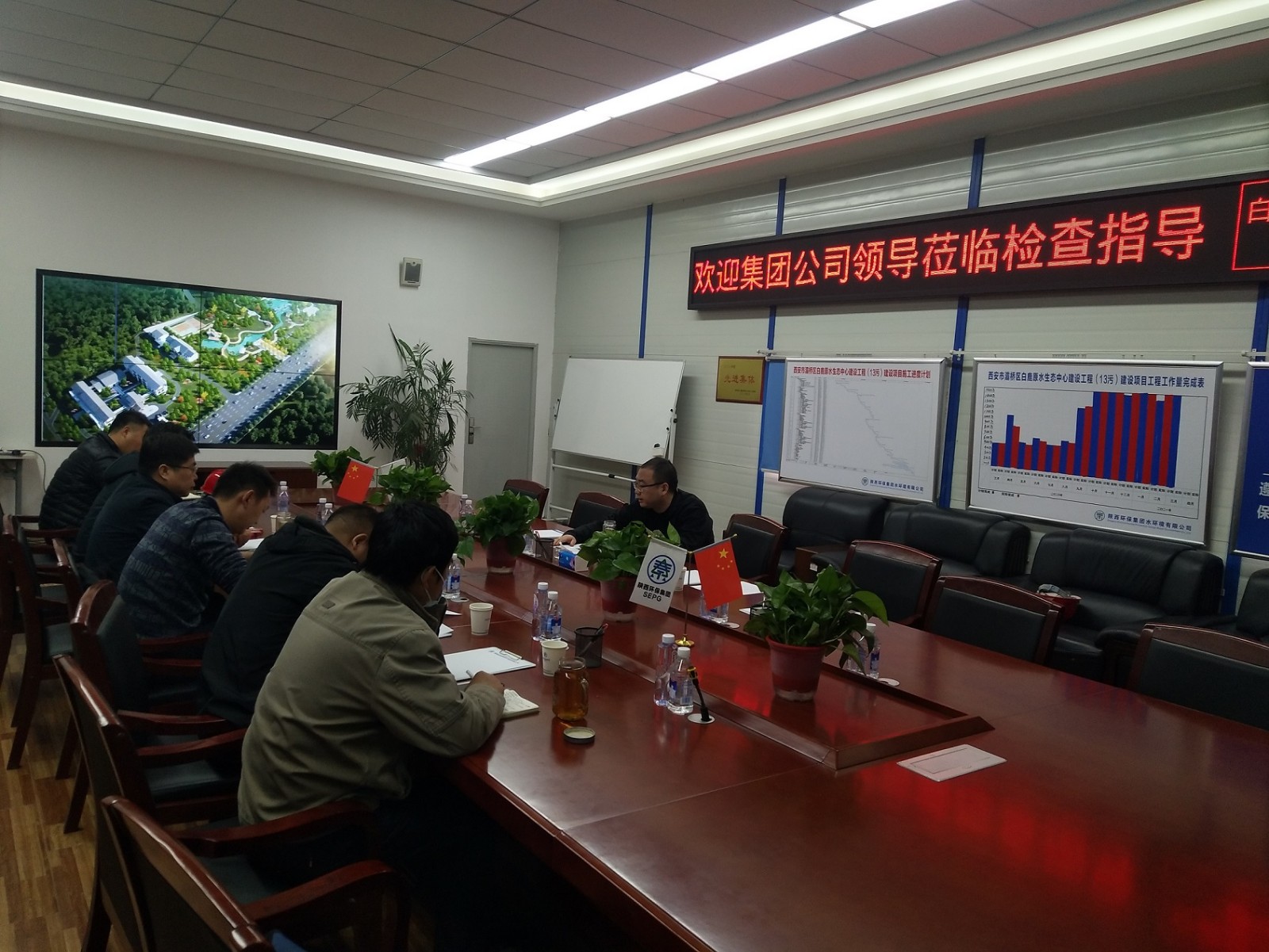 陕西必赢网络游戏平台集团检查水环境公司安全生产工作